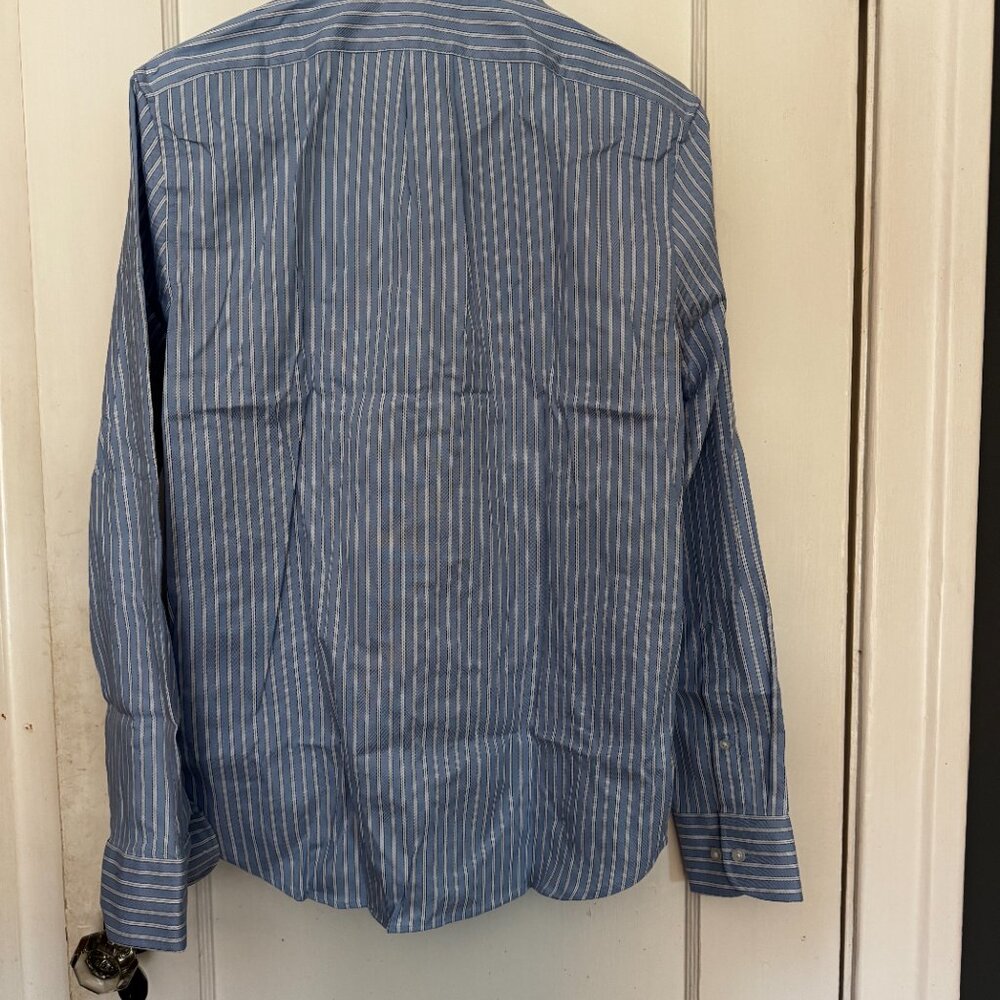 J Crew Slim Bowery stretch oxford shirt with button-down collar * Med * Blue - Picture 2 of 5